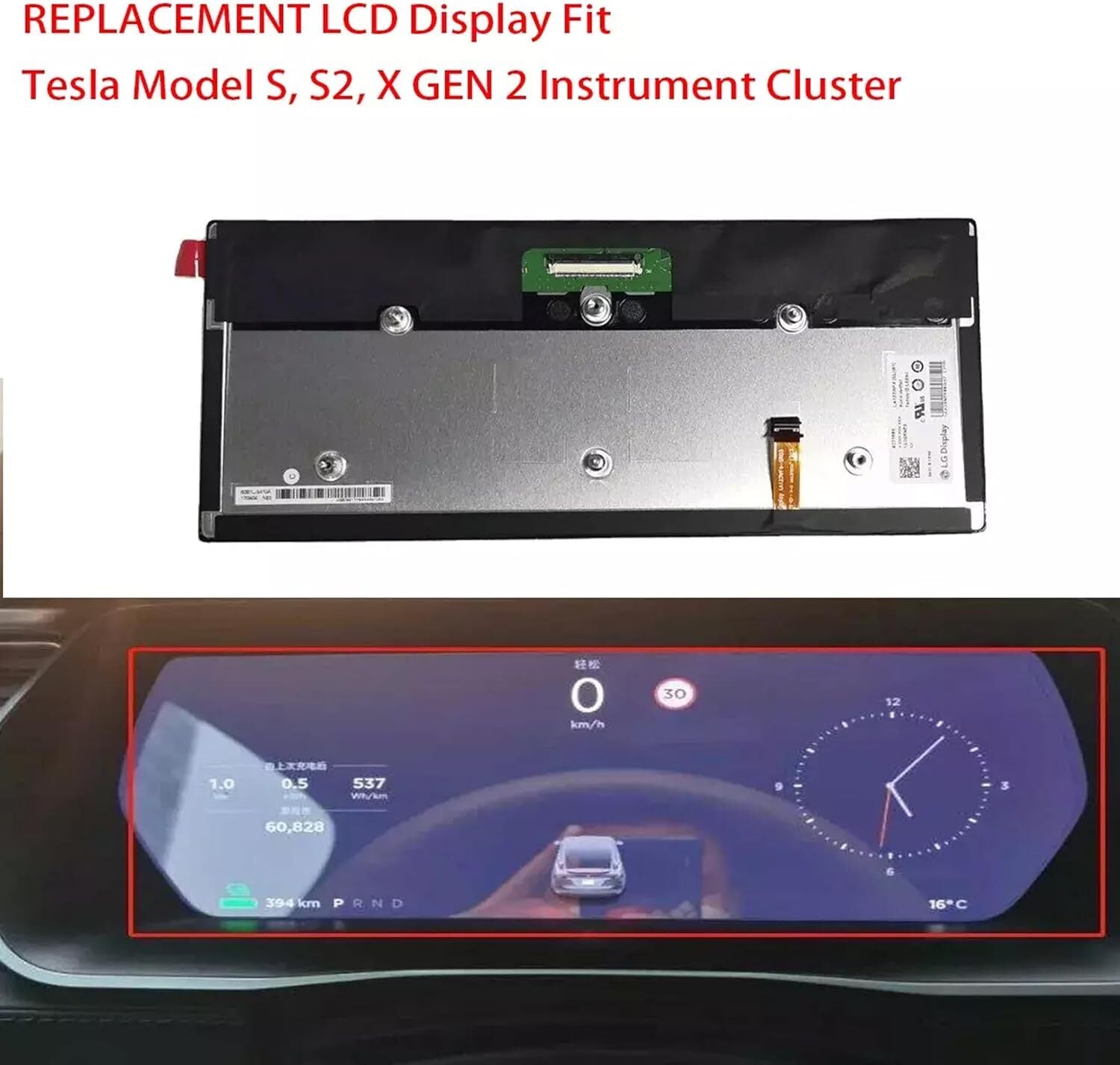 Display LA123WF1(SL)(01) for Tesla for Model S , S2, X GEN 2 Digital Instrument NEW