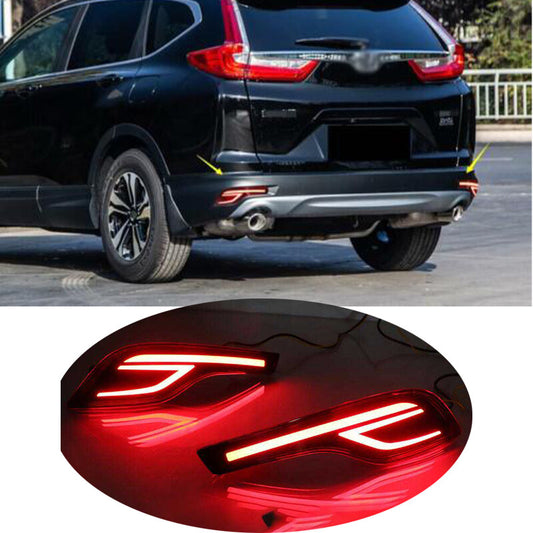 for Honda CR-V 2017-19 LED Rear Bumper Fog Light Turn Signal Brake Light 2PCS