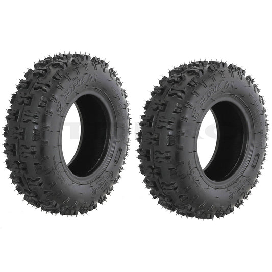 2 x 4.10-6 Tyre Tubeless 410x6 ATV QUAD Bike Gokart Scooter Buggy Lawn Mower