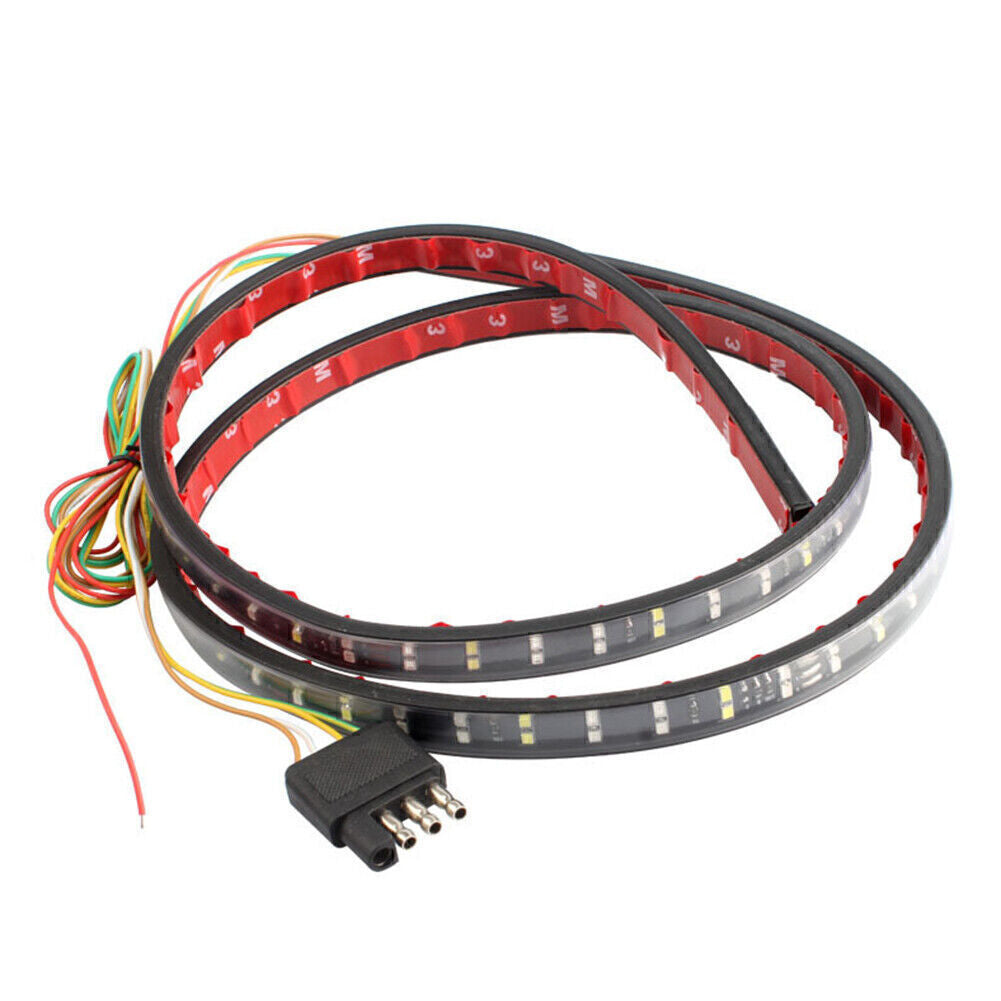 60 Double Row LED Truck Tailgate Light Bar Strip Sequential Turn Signal Reverse