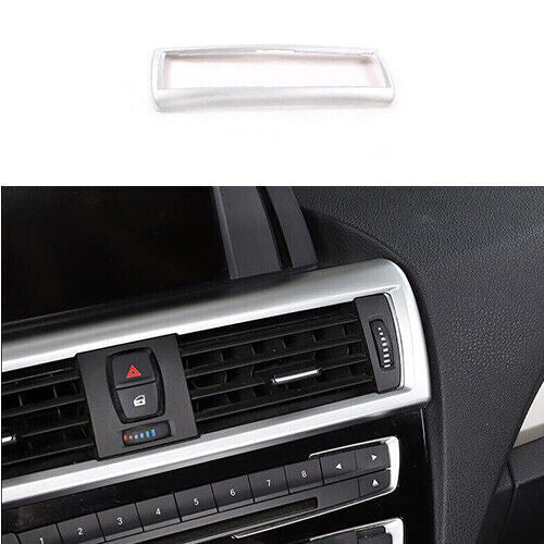 Matte Silver Air Outlet Vent Trim Fit for BMW F20 F21 F22 F23 Central Console