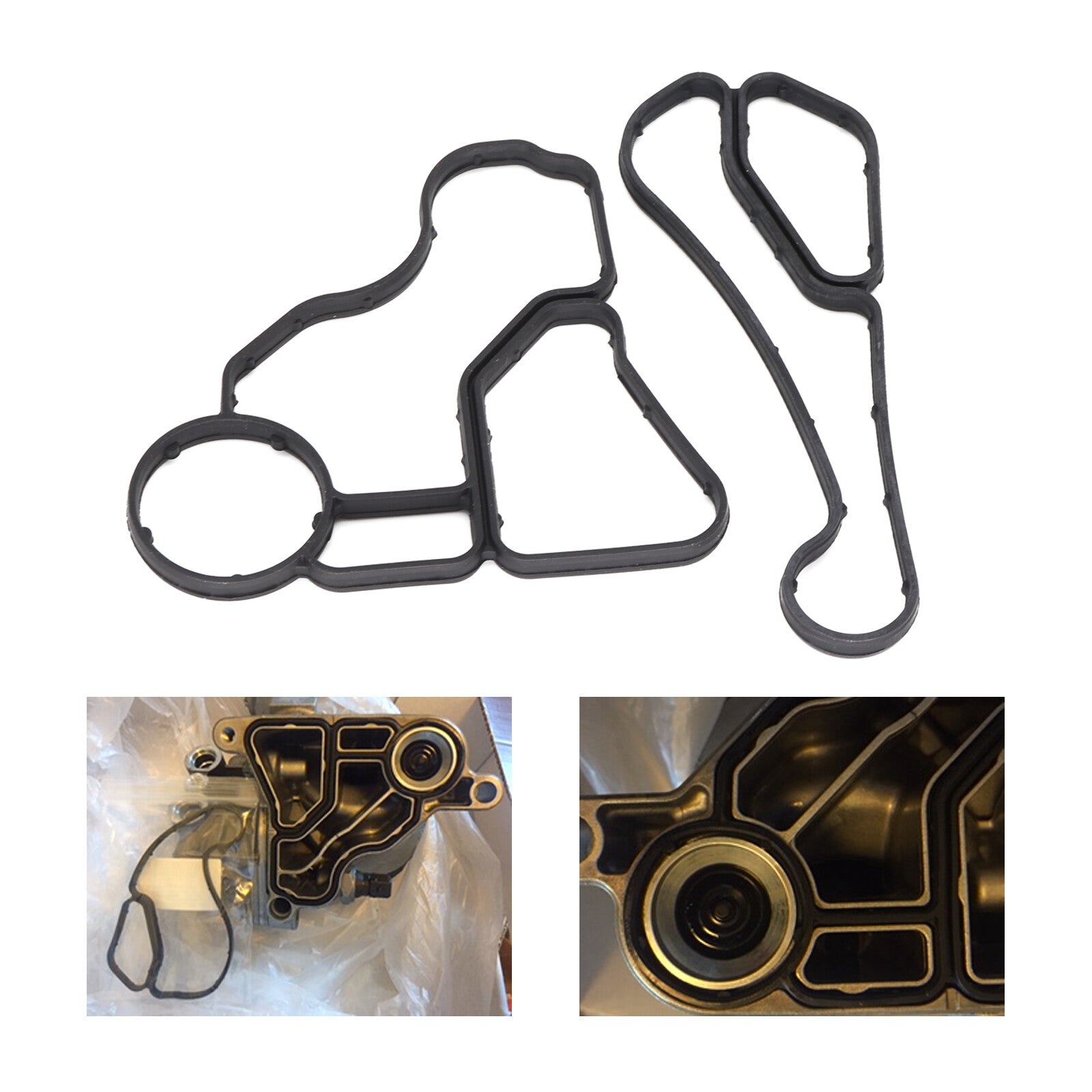 Engine Oil Filter Housing GasketCooler Seal Set for BMW 11428637820/11428637821