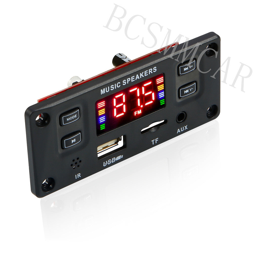 Car MP3 Decoder Board Bluetooth 5.0 TF USB Module FM Radio Handsfree Call Trim