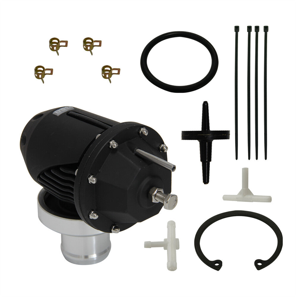 Universal Adjustable SQV Blow Off Valve BOV II 2 +2.5 Flange Pipe Adapter Black