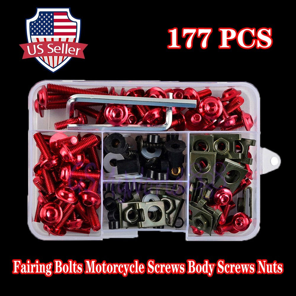 Red Complete Fairing Bolt Kit Body Screws Fit For 2006 2007 for Yamaha YZF R6