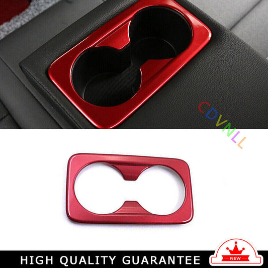 Car Rear Water Cup Holder Panel Cover Trim for Kia K3 Forte 2019-2022 Bright Red