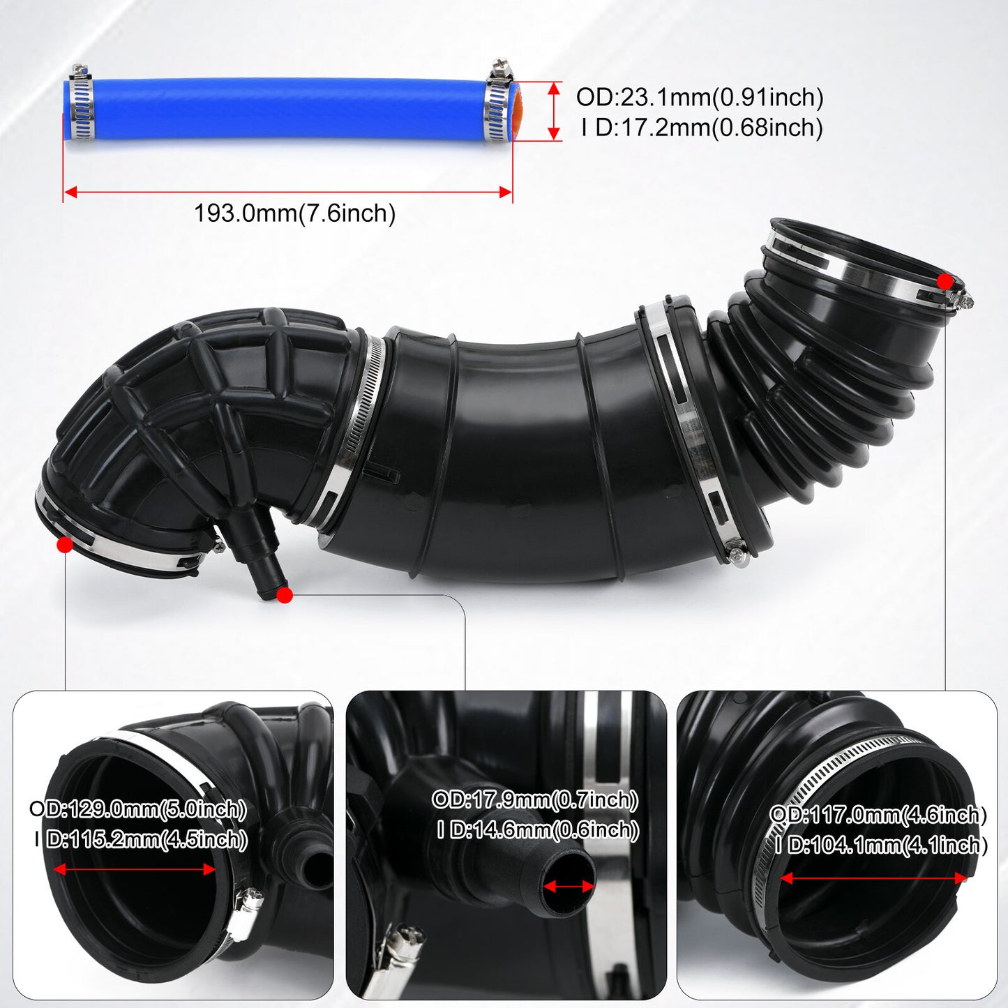 Engine Air Intake Hose 53032944AG For 07-18 for Dodge for Ram 2500 3500 4000 4500 5500