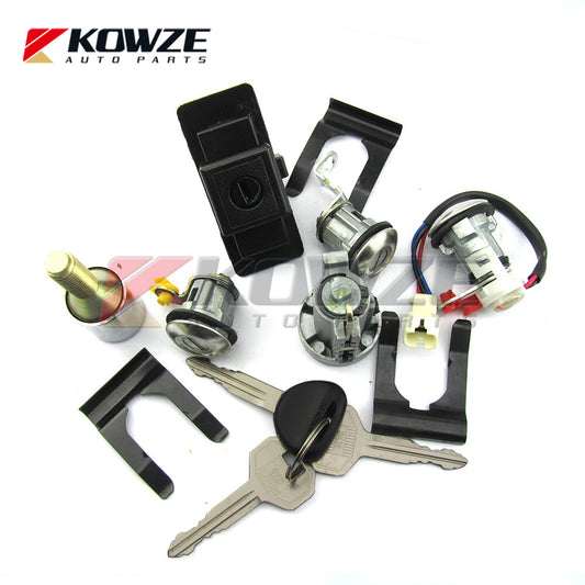 Lock Cylinder Key Set for Mitsubishi Pajero Montero 2nd 4G54 4D56 MR259111