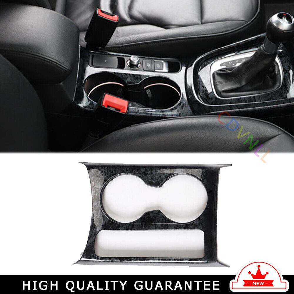 Car Inner Middle Console Drinking Glass Trim Fit for Audi Q3 13-2018 Black Wood