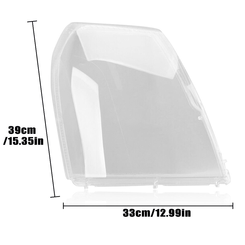 Two-piece headlight cover fog light lens cap for 2007-2014 for Cadillac for Escalade .