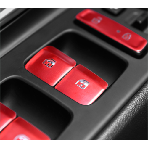 for Hyundai for Elantra 2021-2023 Red Window Lift Button Switch Stickers Cover 11Pcs