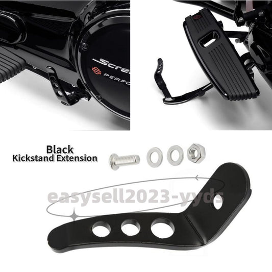 Black Stand Kickstand Extension Fits for Harley Touring Street Glide 1991-2022