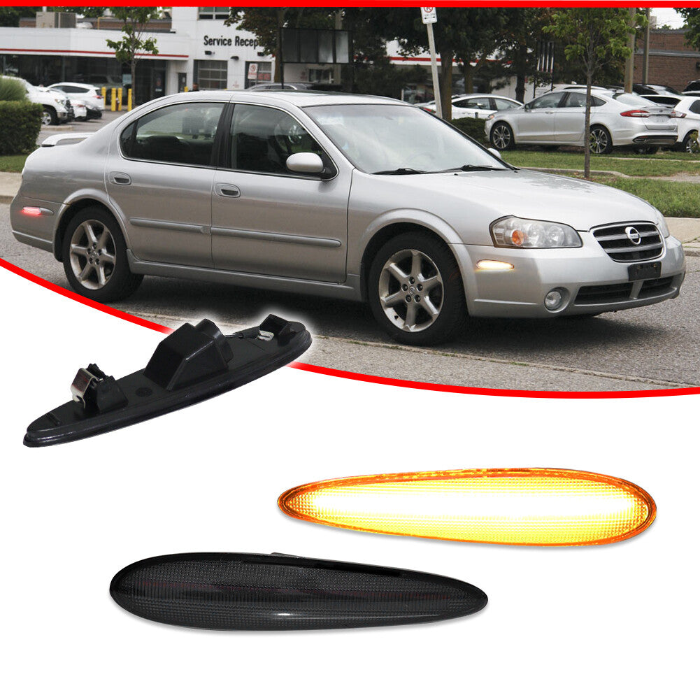 Smoked lens, amber LED front marker light, suitable for 2000-2003 for Nissan MXIMA