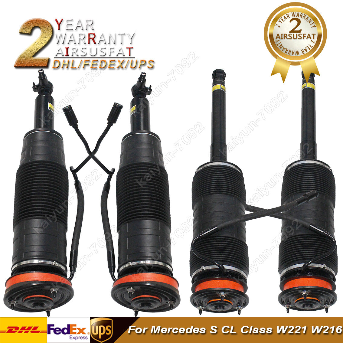4x Front Rear Hydraulic Shcok ABC Struts for Mercedes S CL-Class W221 S600 C216