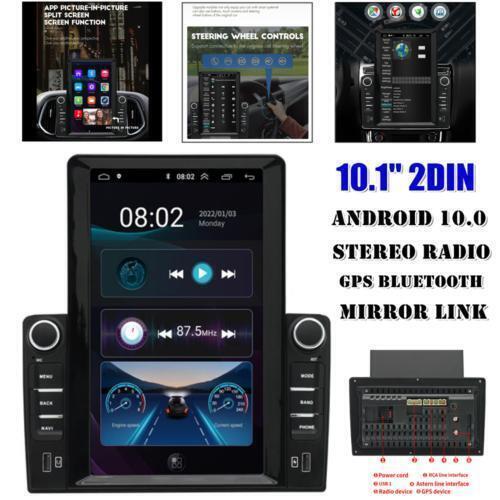 Car 2Din FM Radio 10.1 Stereo w/Bluetooth MP5 Player GPS Navi Android 10.0 Wifi