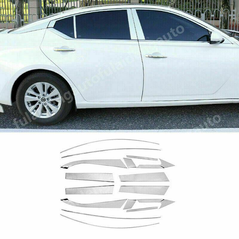 16x for Nissan Teana Altima 2019-2024 Chrome Steel Window Frame Sill Trim Cover