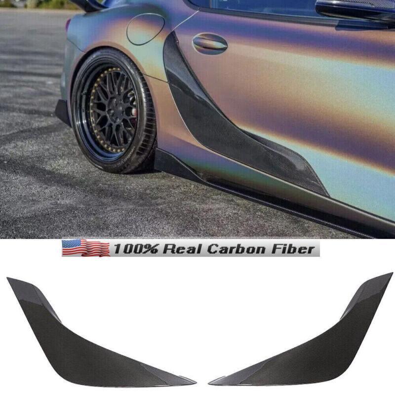 Carbon fiber side door fender ventilation panel replacement part for Supra GR A90 MK5 2019-2224