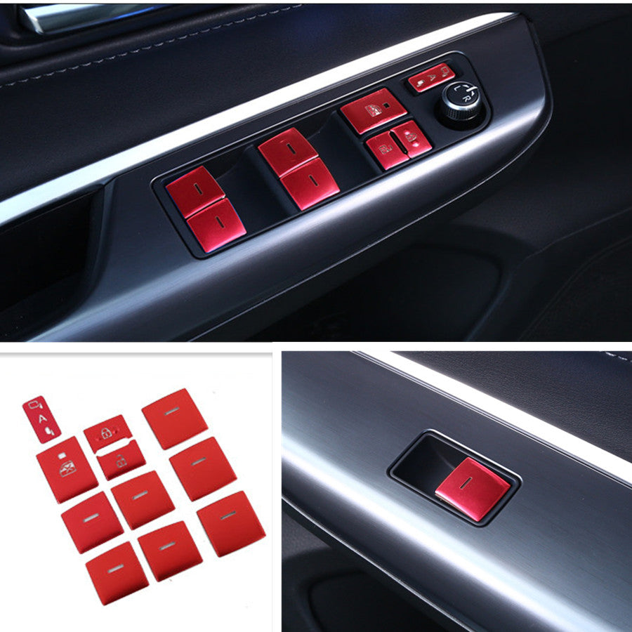Red Inner Car Window Lift Button Switch Trim sticker For 2021-2023 for Toyota Venza