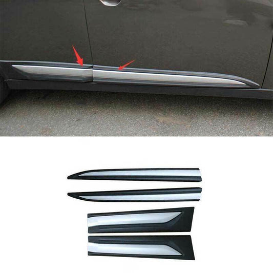 for Mitsubishi Outlander 2016-21 Silver+Black Door Guard Molding Panel Covers 4P