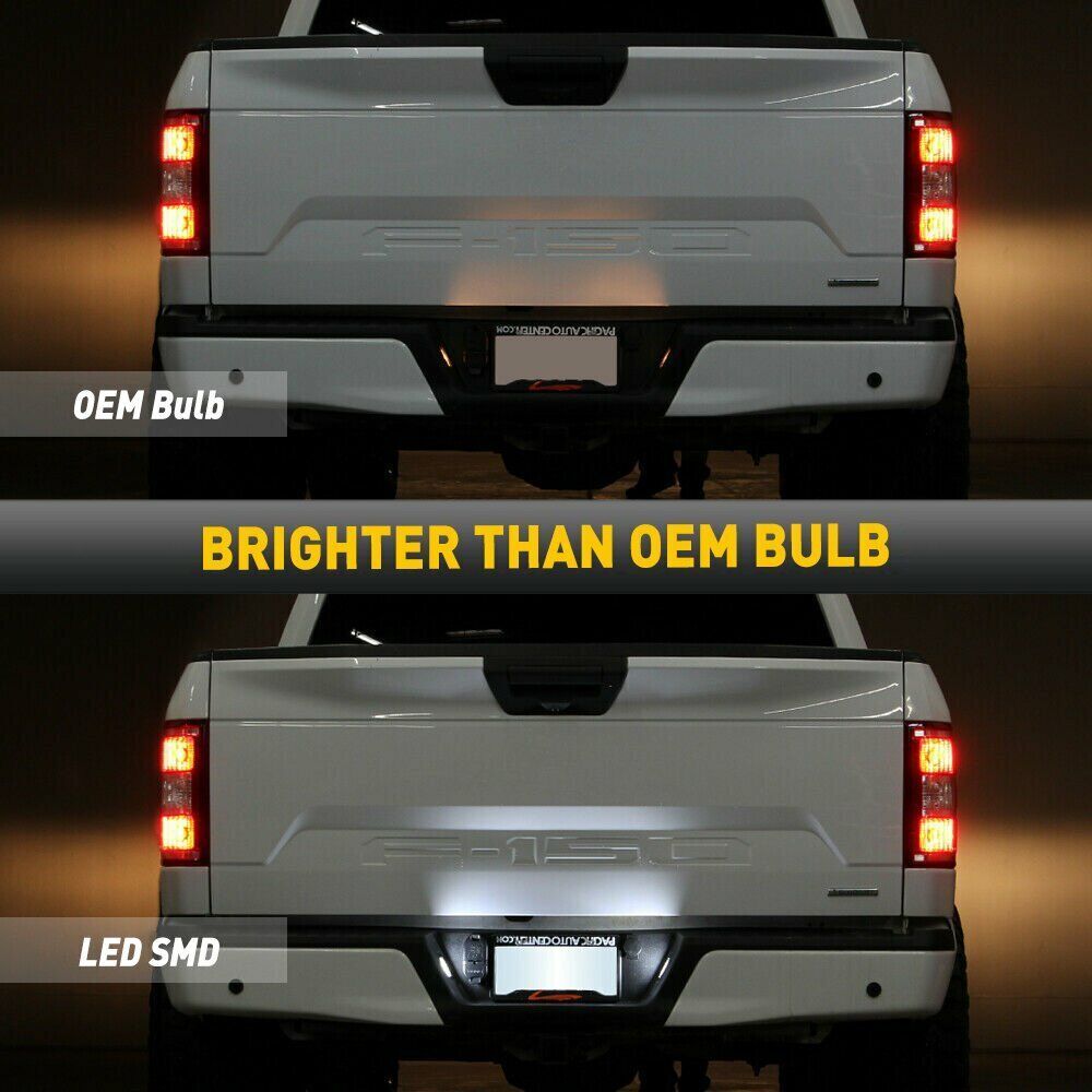 2pcs for Ford F-150 2015-2022 6000k White LED License Plate Tag Light Assembly