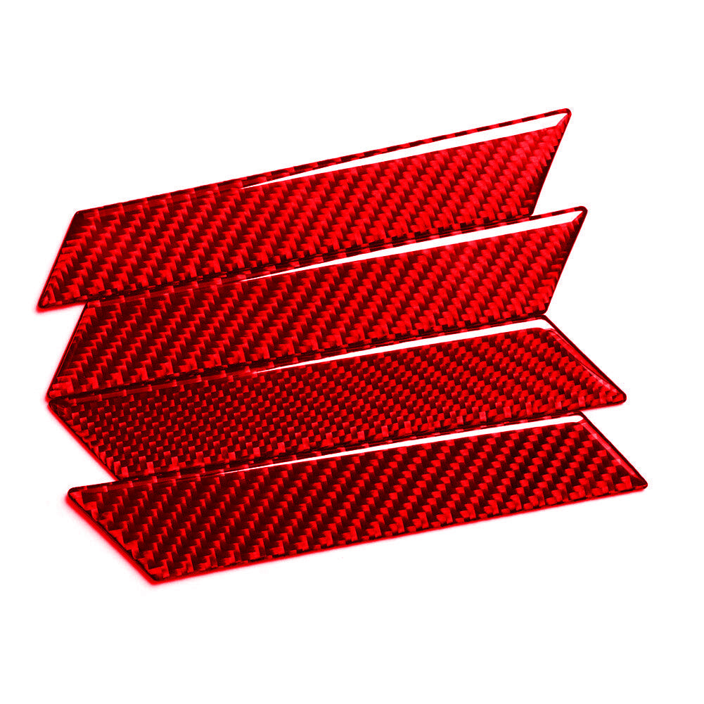 4Pcs Red Carbon Fiber Door Handles Decorative Trim Cover for VW for Golf 7 2013-2017