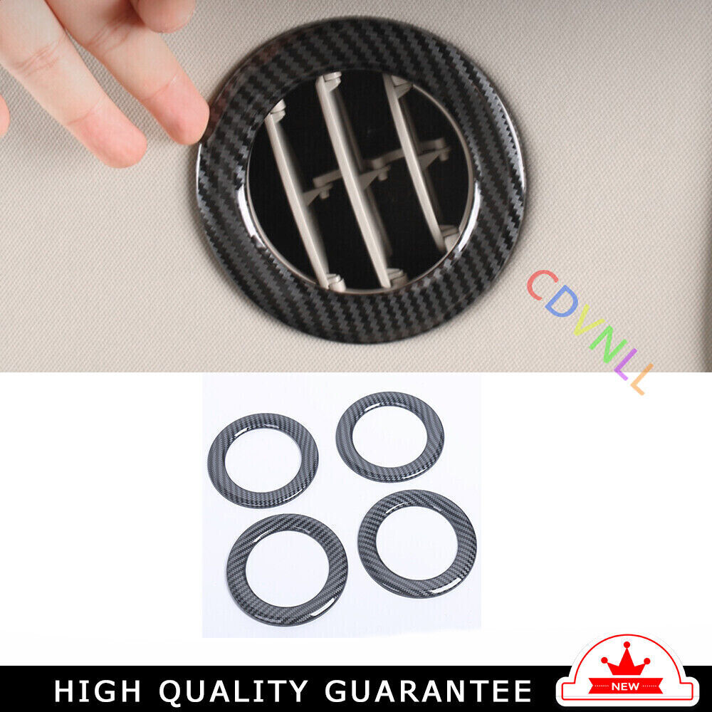 Car Roof Air Outlet Vent Ring Cover Trim for Kia Carnival 2022-2023 Carbon Fiber