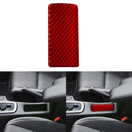 Red Carbon Fiber Center Console Storage Cover Trim for Toyota Hilux 2015-2021