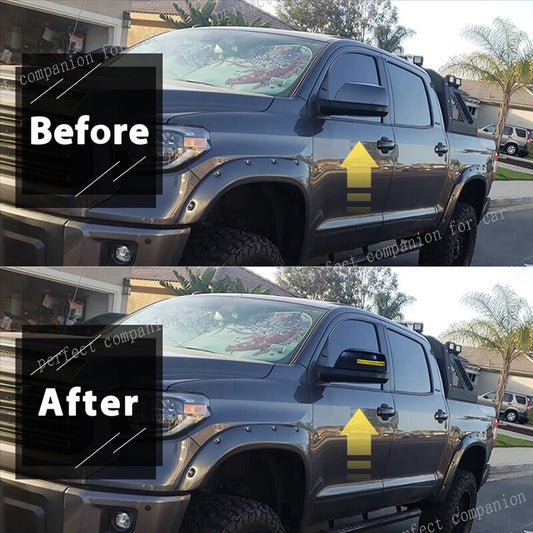 1. Dual-side rearview mirror covers with LED turn signals applicable to for Toyota Tenderloin 2007-2020.