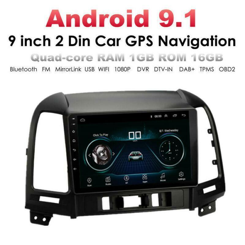 Fit for Hyundai Santa Fe GPS Head Unit Navigation Dash Android 9.0 Car Stereo