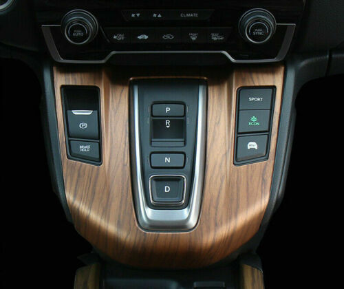for Honda CR-V Hybrid 2017-2022 Wood Grain Central Console Gear Shift Panel Trim