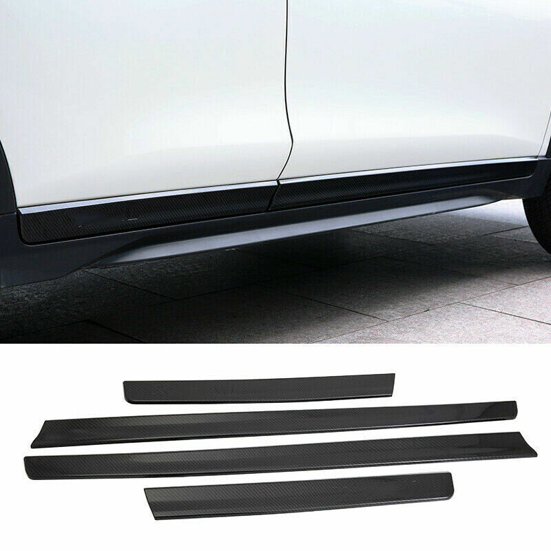 4For for Nissan Rogue 2014-2020 Carbon Fiber Door Guard Body Side Molding Cover Trim