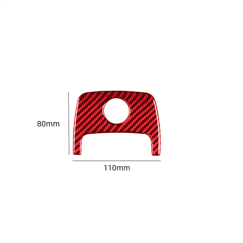 Red Carbon Fiber Armrest Compartment Handle Cover for Jeep for Wrangler JK 2011-2017