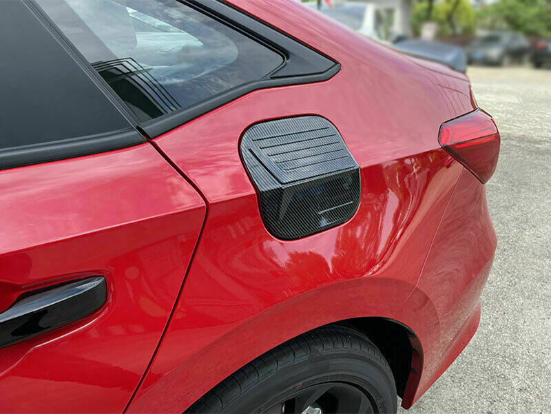 Fo for Honda for Civic 11th 2022-2023 Carbon Fiber Look Fuel Tank Cap Oil Gas Cover Trim