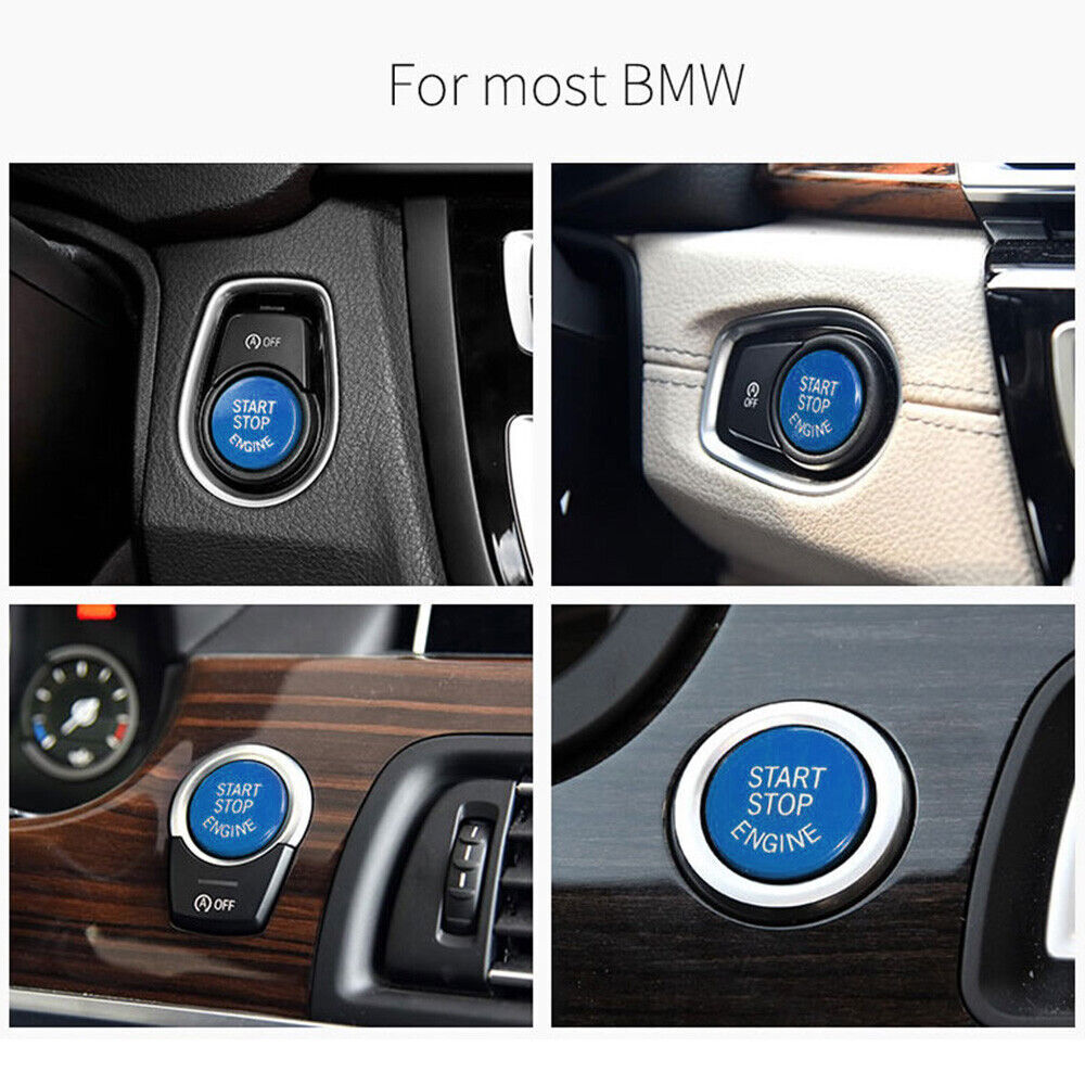 for BMW 3/5 Series E90 X1 X3 X5 Black Engine Start Stop Button Switch Cover Trim