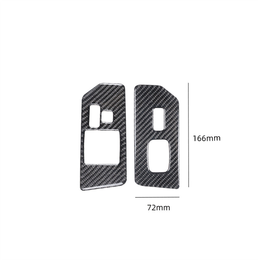Carbon Fiber Window Lift Switch Button Trim For Toyot@ FJ Cruiser 2007-21 A-type