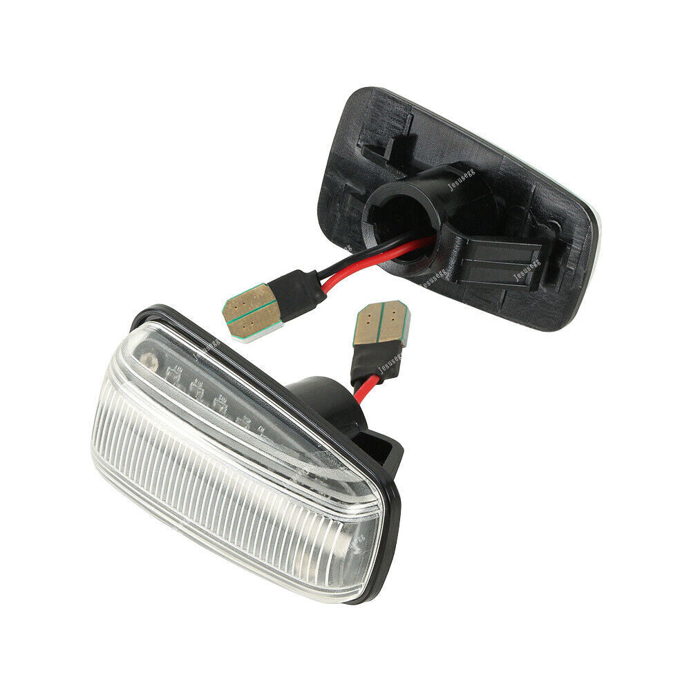 Pair LED Side Marker Indicator Light Repeater Clear Fit for Peugeot 106 806 for Fiat
