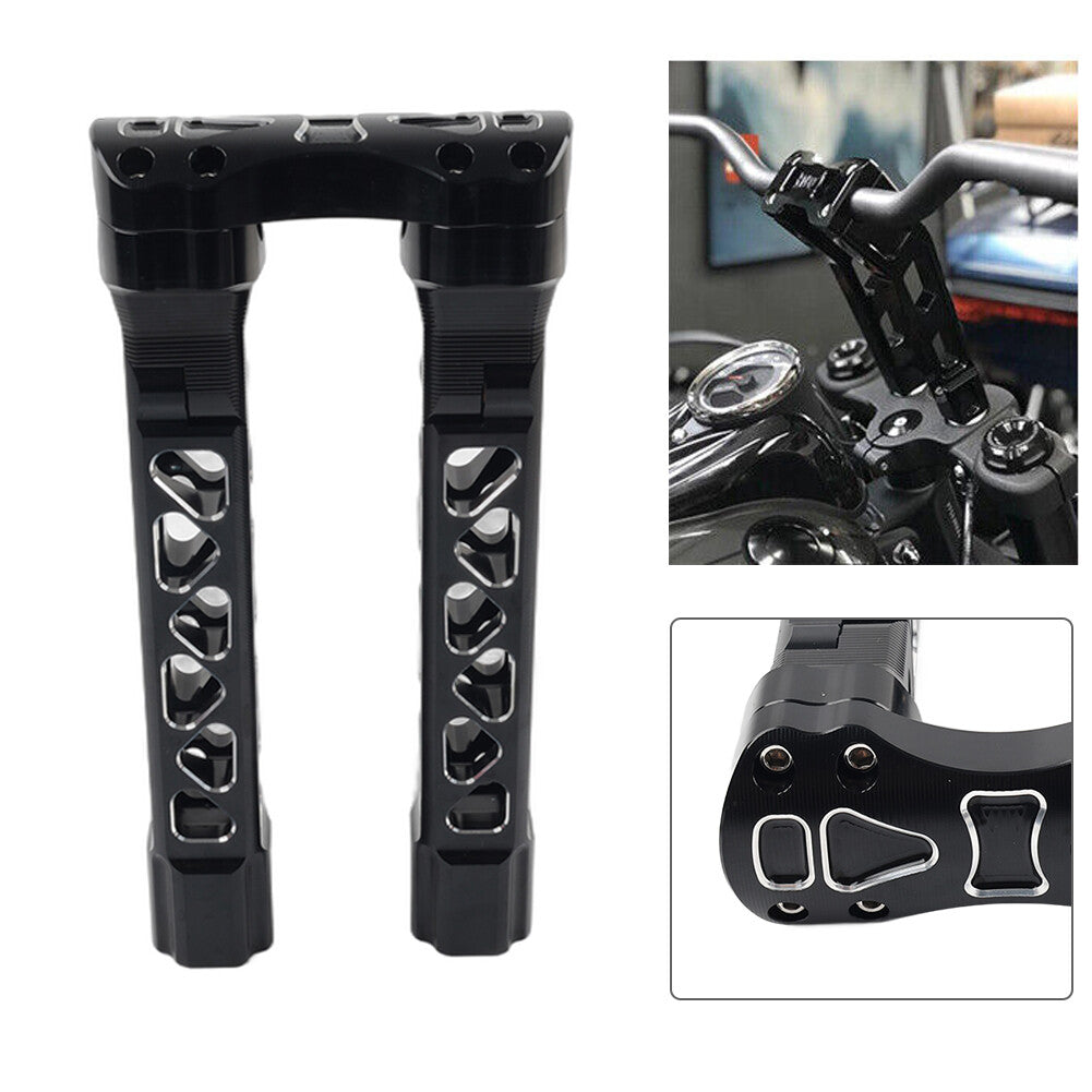 Fit for Harley Dyna Softail Sportster 1 Bar 10.5 Pullback Handlebar Risers Clamps