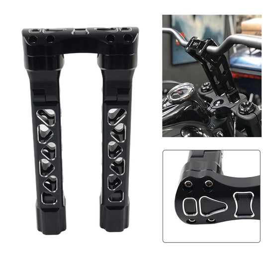 Fit for Harley Dyna Softail Sportster 1 Bar 10.5 Pullback Handlebar Risers Clamps