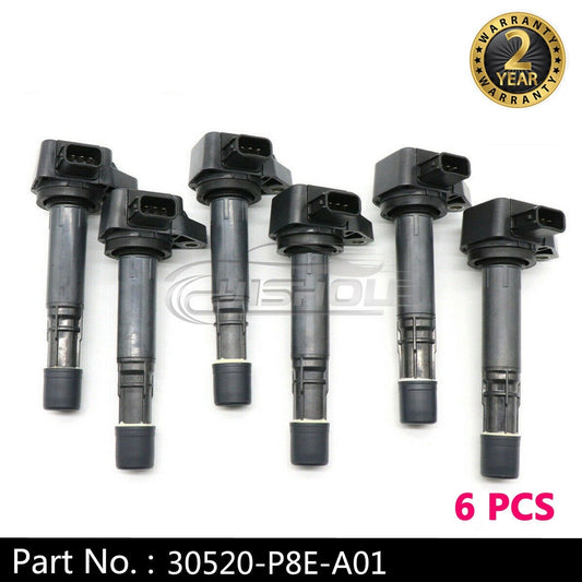 6 X 30520-P8E-A01 ignition coils suitable for Honda Accord, Odyssey, for Acura CL TL