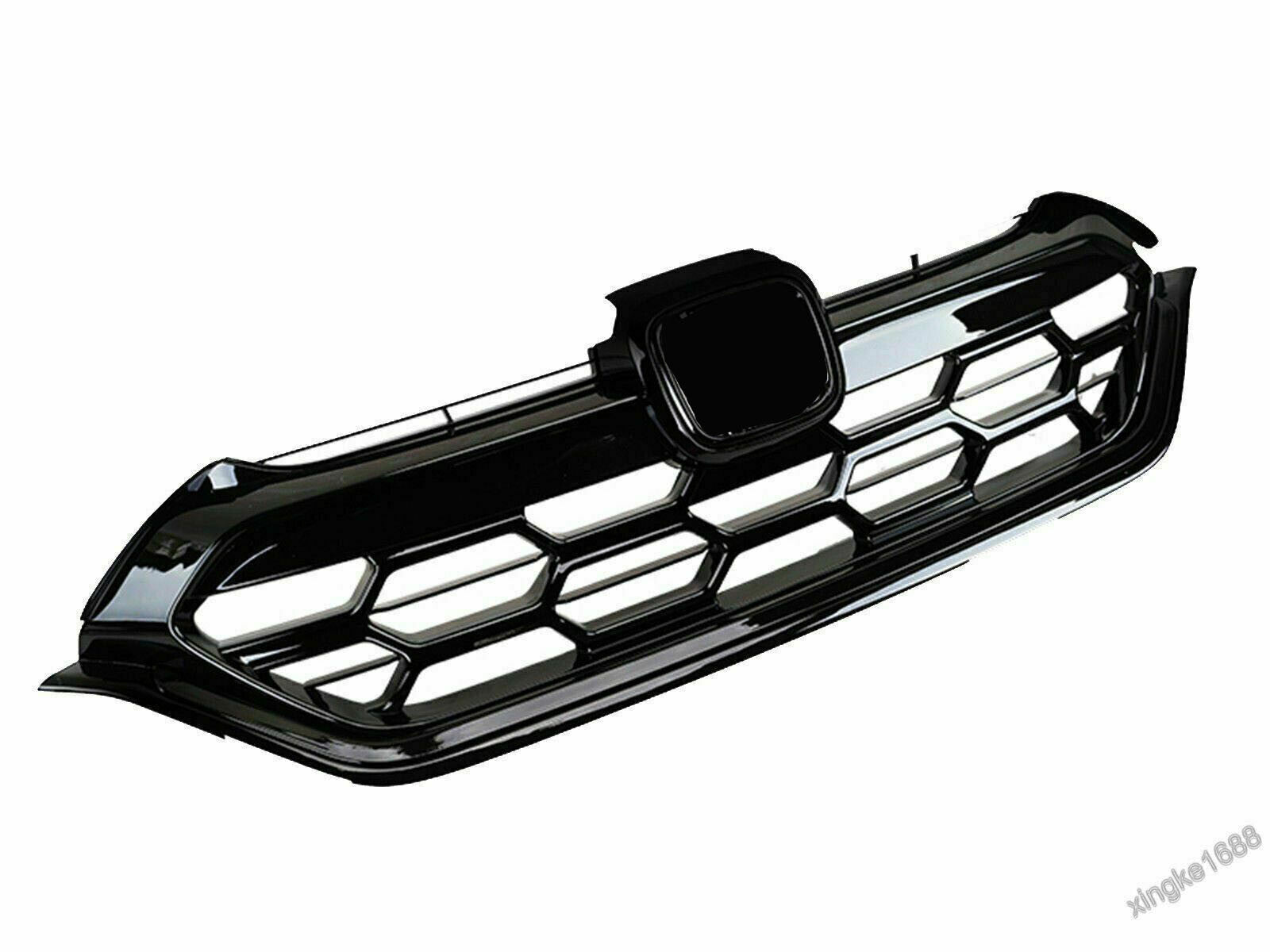 for Honda CR-V CRV 2017-2021 Black Honeycomb Grille Front Bumper Center Grill 1x