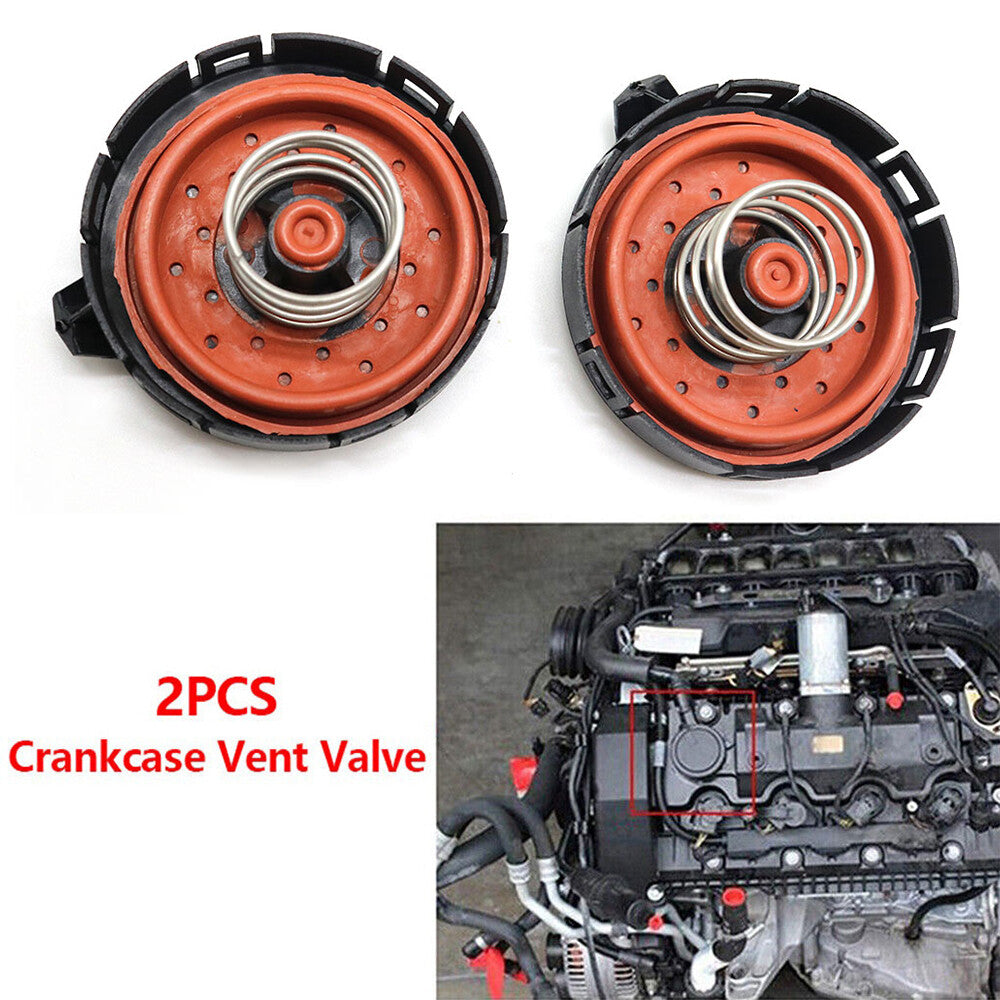 2-piece crankcase vent PCV valves for BMW 545i, 550i, 645ci, 650i, 745Li, 745i, 750i, X5 ( )