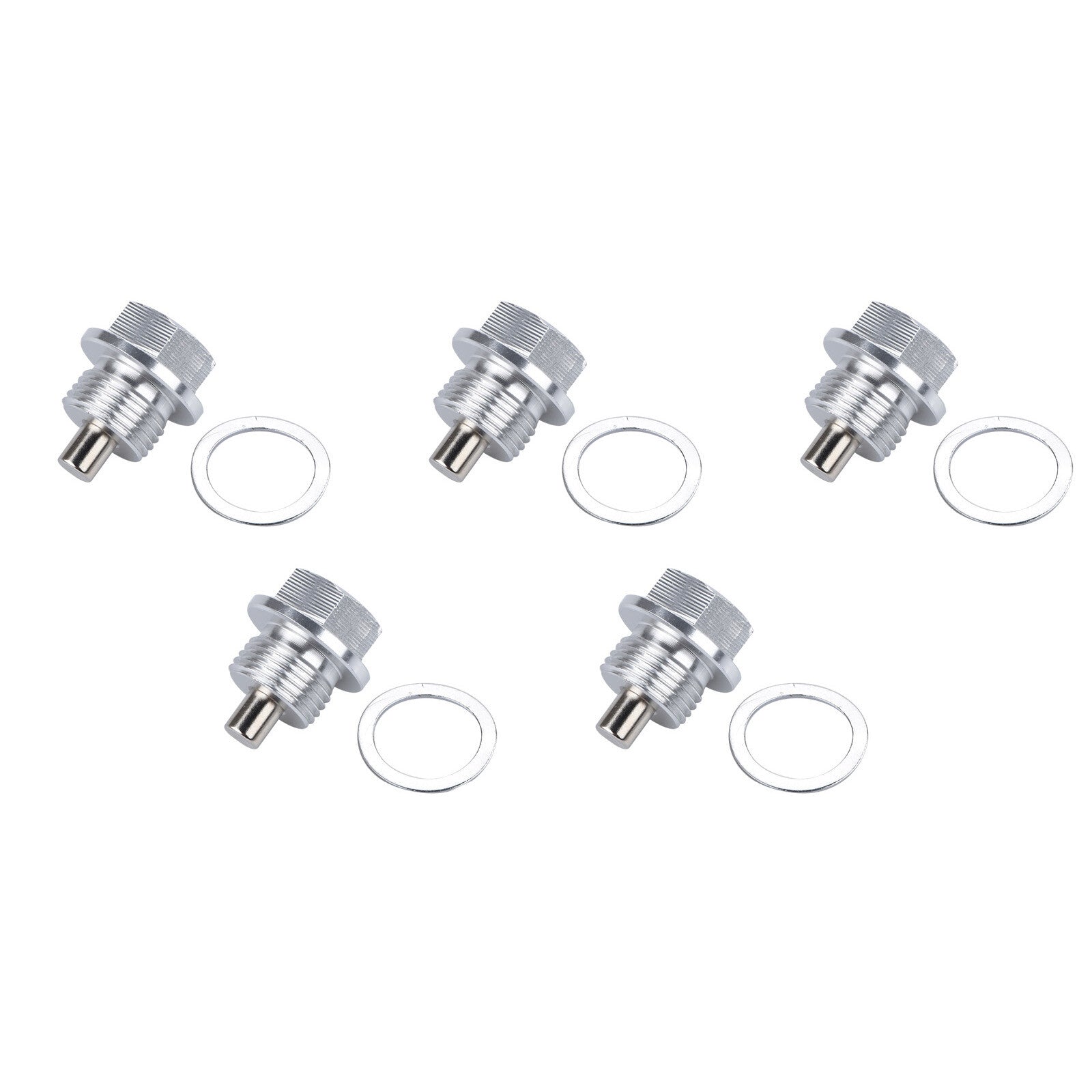 new 5 Pcs Magnetic Oil Drain Bolt Kit Adapter Components for BMW 118