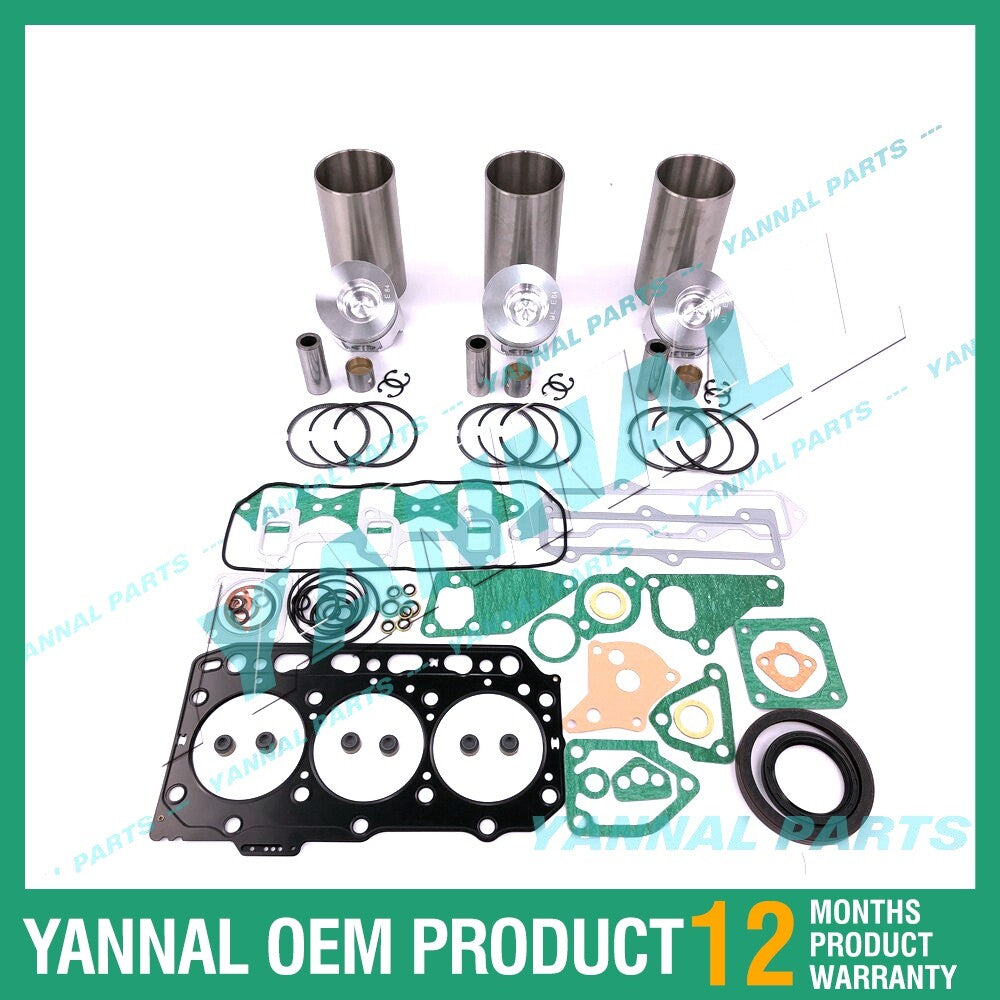 3D84-3 Overhaul and Rebuild Kit with Complete Gaskets for Yanmar Diesel Engines