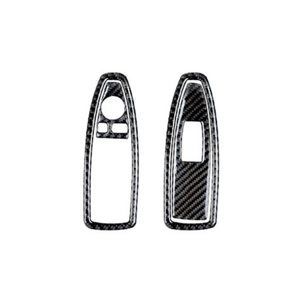 4x Carbon Fiber Interior Front Window Panel Cover Trim for BMW X1 F48 2016-2018