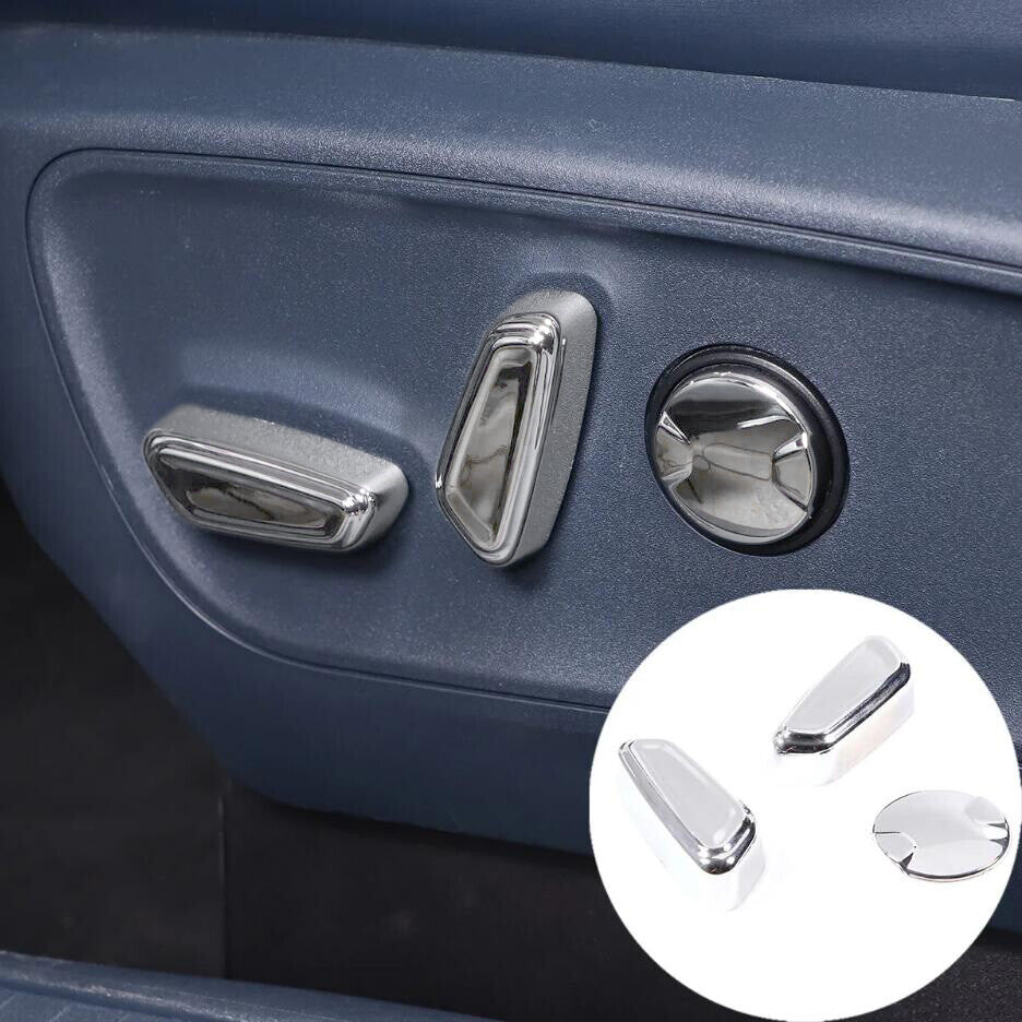 Suitable for 2022-2024 for Ford Maverick ABS Chrome Interior for Seat Adjustment Button Cover Trim3