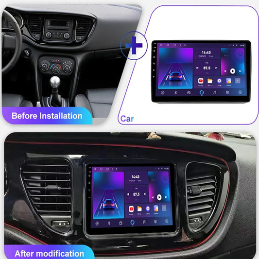9in Car GPS Multimedia Player Stereo Screen Audio Navigat For 12-17 for Fiat Viaggio