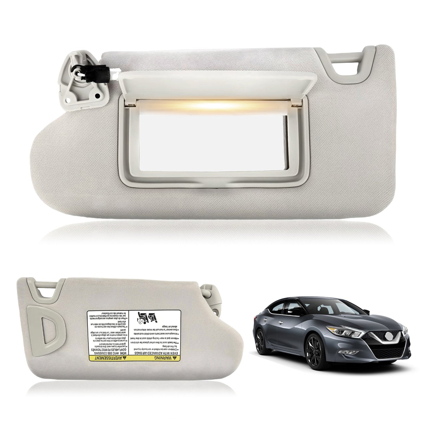 1PC 964019DE0A Left Side Sun Visor w/ Lamp For 2016-2021 for Nissan Maxima New