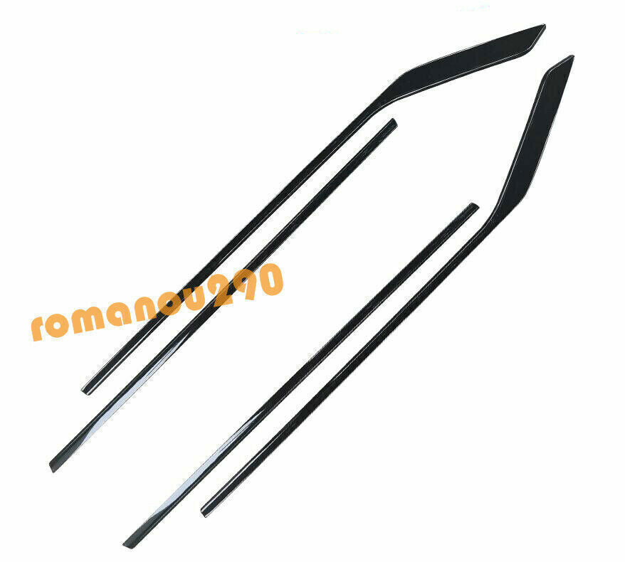 4 for Nissan Altima 2019-24 Black Stainless Car Window Bottom Trim Strip Cover