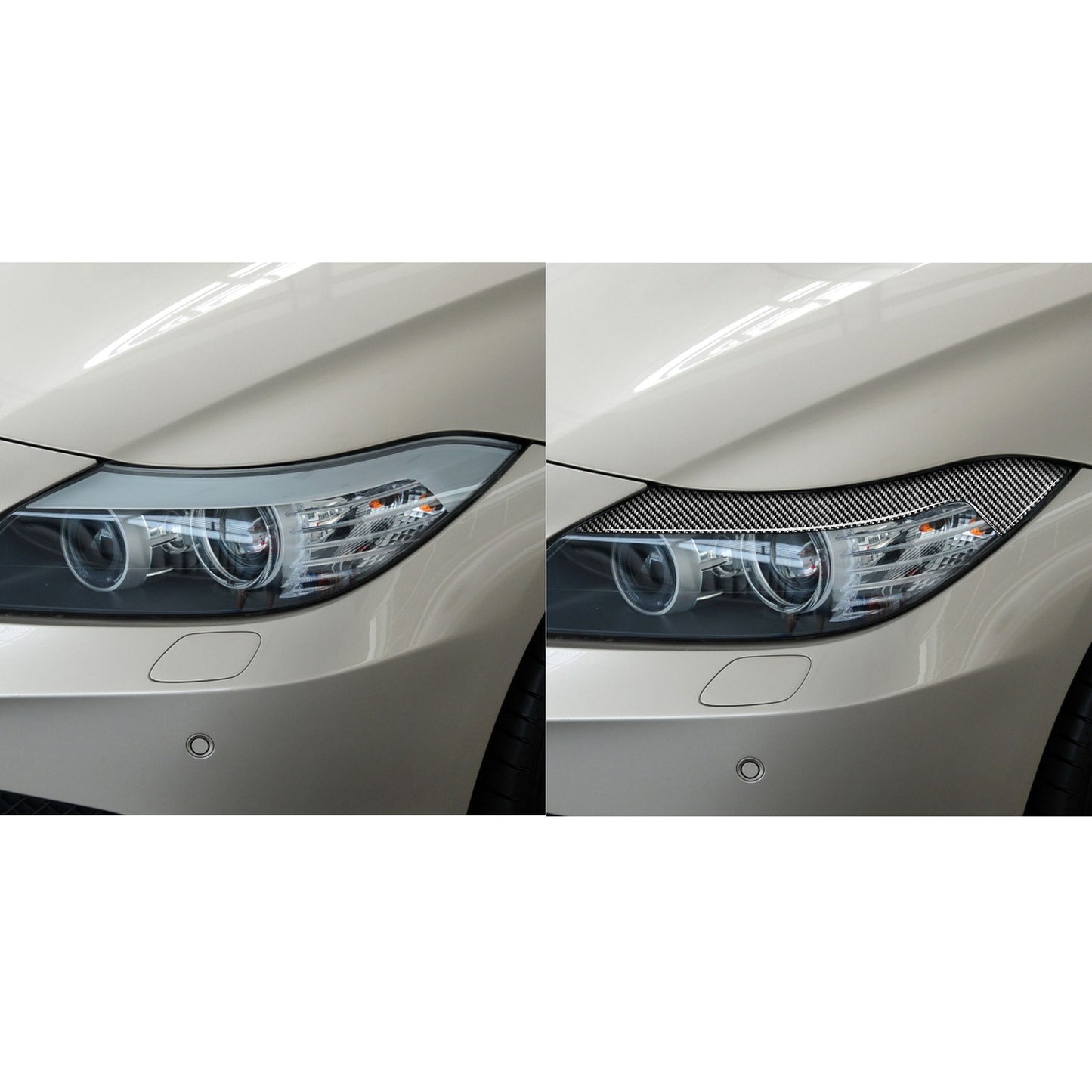 Carbon Fiber Front Headlight Eyelid Cover Eyebrow Trim for BMW Z4 E89 2009-2015