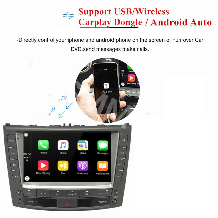 Car Stereo Radio Touch Screen WiFi BT Fit for Lexus IS 2005-2012 IS220 IS350